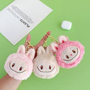 Porte-monnaie porte-clés lapin de dessin animé tendance en peluche, petit portefeuille avec rembourrage en coton PP pour le rangement de cartes bancaires, poupée anti-stress - Product Image 6