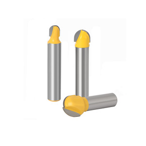 Vástago redondo de 8mm, cortador de ranura en U, molino de extremo de bola, cabezal de hoja YG8, cuerpo de hoja de acero 45 #, broca de enrutador de <span class=keywords><strong>1</strong></span>/4 "y 3/<span class=keywords><strong>8</strong></span>" y <span class=keywords><strong>1</strong></span>/2 "de ancho - Product Image 1