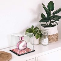 Boîte-cadeau de luxe en acrylique carré transparent préservé Rose/Fleur-Vitrine de fleurs éternelles pour mariage, anniversaire et décoration intérieure