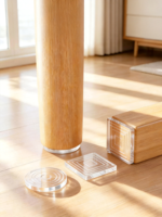 Protections de meubles, protège-sol, housses de pieds de chaise et de repose-pieds, tapis antidérapant auto-adhésif en silicone, transparent 3mm pour table basse