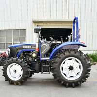 Tracteur agricole mini de 50 CV 4x4 avec moteur diesel, cabine, boîte de vitesses et pompe, fourni par le fabricant