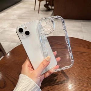 เคสโทรศัพท์ใสลายคลื่น ป้องกันการกระแทก ขอบนุ่ม ฝาหลังใส สำหรับ iPhone 13 Pro Max 14 15 - Product Image 3