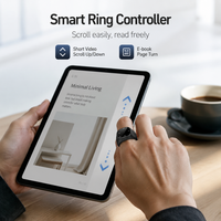 Smarter Ring Kabelloser Seitenumblätterer Touchscreen Fernbedienung für Kurzvideos Tragbarer Finger-Controller Kompatibel 24 Stunden Nutzbar