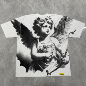 T-Shirt da Uomo Casual Oversize di Alta Qualità in Cotone 100% Stile High Street con Scritta "That's an Awful Lot of Cough Syrup" Scansionabile - Product Image 2