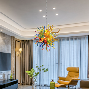 Luminaire LED Moderne Multicolore en <span class=keywords><strong>Verre</strong></span> Soufflé à la Main, Lustre, Lampe Murano, Luminaire Suspendu pour la Maison - Product Image 4