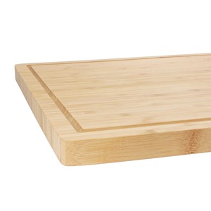 เขียงไม้ไผ่สำหรับสับใช้ในครัวแผ่นไม้ไผ่แกะสลักพร้อมร่องใส่น้ำผลไม้สำหรับคลังสินค้า USA - Product Image 5