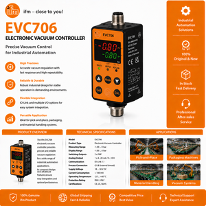 ตัวควบคุมสุญญากาศอิเล็กทรอนิกส์ EVC706ใหม่ล่าสุด2x PNP IO-Link ระบบอัตโนมัติทางอุตสาหกรรมผลิตโดยเยอรมนี - Product Image 1