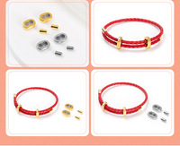 Lot de 4 accessoires en gros : 8 modèles de fermoirs de bracelet, boucles nez de cochon, et couvercles de sertissage en acier inoxydable pour fermoirs de collier