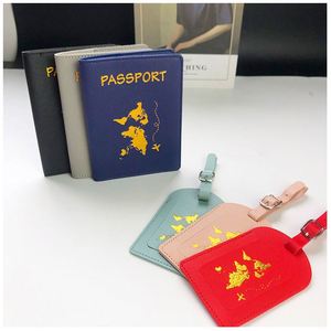 Accesorios de Viaje Personalizados en Blanco para Sublimación, Juego de Funda para Pasaporte y Etiqueta para Equipaje de Cuero PU con Impresión de Logotipo Personalizado - Product Image 2
