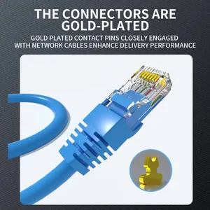 Zefan ethernet internet kualitas tinggi, kabel jumper STP Cat6a Cat5 26awg 28awg Cat6