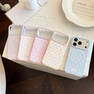 Coque de téléphone portable antichoc en TPU souple dépoli à petits pois style Ins avec chargement magnétique pour iPhone 18 17 16 Pro Max - Product Image 1