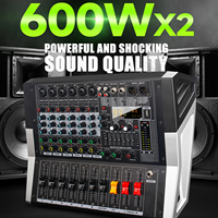 Console de mixage audio active professionnelle 6 canaux KG, amplificateur 600W*2, 99 effets DSP pour événements religieux, mariages
