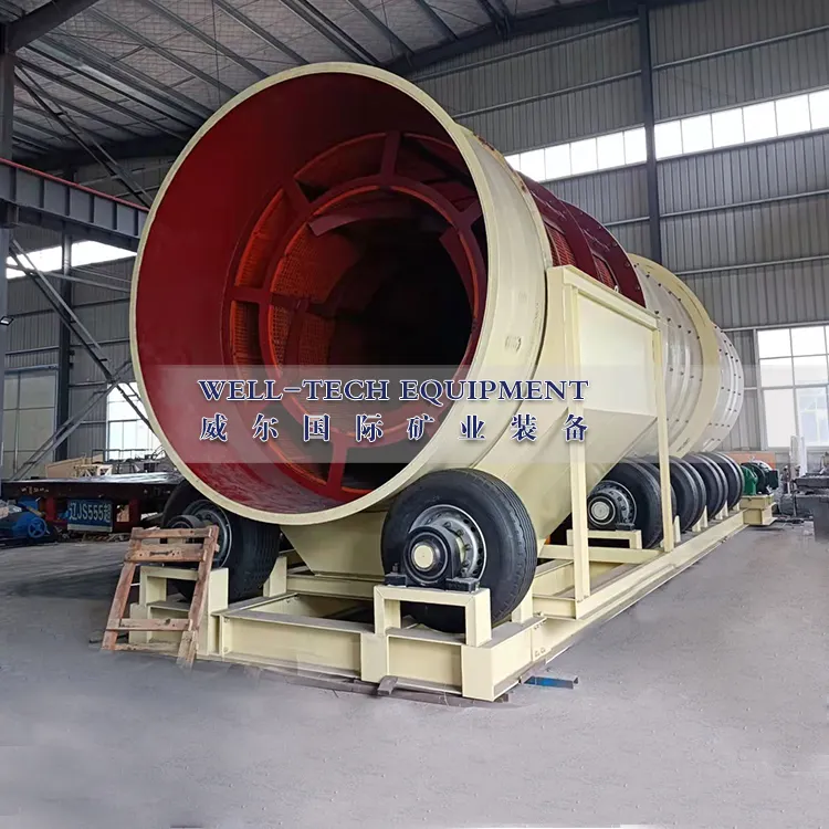 300tph heavy duty rotary scrubber hot sale to Australia for washing diamond plant alluvial gold placer gold plant