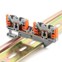 Bloc de bornes DIN enfichable à pas de 5,2 mm, 24A 250V, PA66, type à vis, Kuishen KC-ST4 pour compteur d'énergie