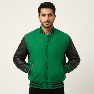 Blouson universitaire décontracté pour homme 2025 – Coupe-vent personnalisé à col montant en toile – Nouvelle collection à succès - Product Image 1