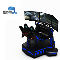Usine personnalisée VR 3 écrans simulateur de jeu de voiture de course pas cher intérieur métal parc d'attractions conduite machine de course