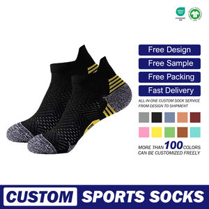 <span class=keywords><strong>Calcetines</strong></span> Deportivos Profesionales para Hombre, de Punto, con Rayas, de Poliéster, Gruesos, de Secado Rápido, Antideslizantes, con Diseño Reforzado en el Talón - Product Image 3