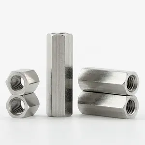 M2 M2.5 M3 M4 M5 M6 M8 M10 Stainless Steel Female To Female Threaded Distance Standoff Spacer Extra Long Hex Coupling Nuts