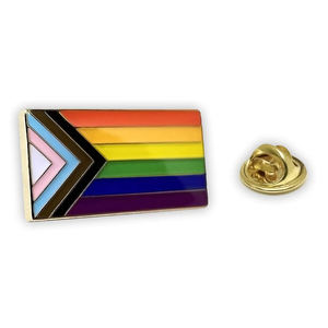 เข็มกลัดโลหะเคลือบสำหรับปกเสื้อเข็มกลัดติดปกเสื้อรูปหัวใจสีรุ้งแบบยูนิเซ็กส์ - Product Image 4