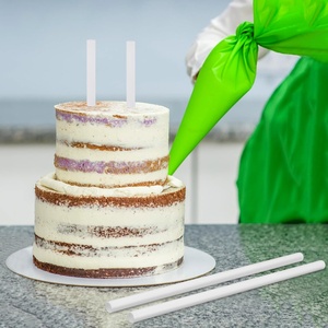 <b>12</b> <b>Inch</b> Plastic <b>Cake</b> Dowel Support White Clear <b>Cake</b> <b>Stand</b> Sticks for Tiered <b>Cake</b> - Product Image 2