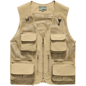 سترة عمل عبر الحدود سترة مخصصة ، سترة شبكية متعددة الجيوب ، مدير ، سترة عمل إعلانية - Product Image 1