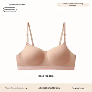 Reggiseno Senza Cuciture Senza <span class=keywords><strong>Ferretto</strong></span> per Donne <span class=keywords><strong>con</strong></span> Seno Piccolo Push-Up Coppa Fissa <span class=keywords><strong>Fascia</strong></span> Sportiva Comoda <span class=keywords><strong>con</strong></span> Spalline Sottili - Product Image 6