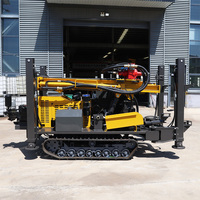 Machine de forage de puits d'eau pneumatique à haute efficacité avec moteur diesel et compresseur d'air, capacité de forage de 200 m