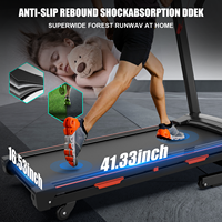 Caminadora Eléctrica Plegable Multifuncional con Inclinación Ajustable, Máquina para Correr de Alto Rendimiento para Gimnasio en Casa, 400LBS 3.25HP