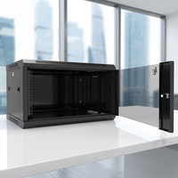 Rak Server Pusat Data WS3, Kabinet Dinding 19 Inch 4U-22U IEC297-2 SPCC Baja Canai Dingin 600x450-800mm Stok Tersedia