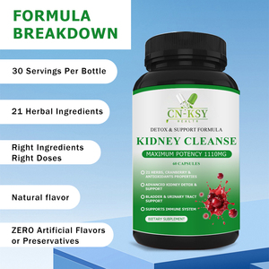 Suplemen Kesehatan Kapsul Pembersih Ginjal dengan Bubuk Kulit Kayu Manis Mempromosikan Detoksifikasi Limbah yang Sehat <span class=keywords><strong>Formula</strong></span> Herbal - Product Image 6