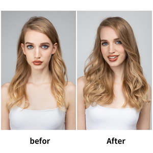 Extensiones de <span class=keywords><strong>Cabello</strong></span> Largo Ondulado de Fibra de Alta Temperatura con Alambre Invisible, Color Rubio, para Mujer, Marca Privada al por Mayor - Product Image 3