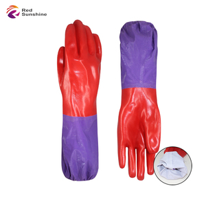 Guantes para lavar platos de Pvc duraderos impermeables para cocina, guantes cálidos para limpieza de tareas domésticas - Product Image 2