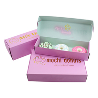Boîte d'emballage de luxe pour mochi et beignets, pliable, personnalisable avec logo, réutilisable