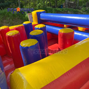 Pista de obstáculos pequeña inflable para interiores, casa de rebote comercial, carrera de obstáculos, juego de desafío, salto de rebote para niños - Product Image 3