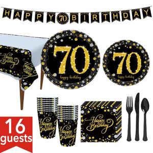 <span class=keywords><strong>Vaisselle</strong></span> <span class=keywords><strong>jetable</strong></span> en papier or noir 30 décor d'<span class=keywords><strong>anniversaire</strong></span> 30e décoration de fête d'<span class=keywords><strong>anniversaire</strong></span> <span class=keywords><strong>vaisselle</strong></span> de fête <span class=keywords><strong>jetable</strong></span> <span class=keywords><strong>adulte</strong></span> - Product Image 2