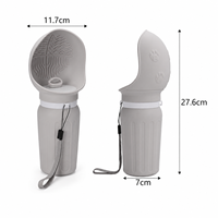 Bouteille d'eau pliable pour chien de 450 ml, qualité alimentaire sans BPA, avec logo personnalisé, bol de voyage portable pour animaux, abreuvoir en silicone anti-fuite pour chiot