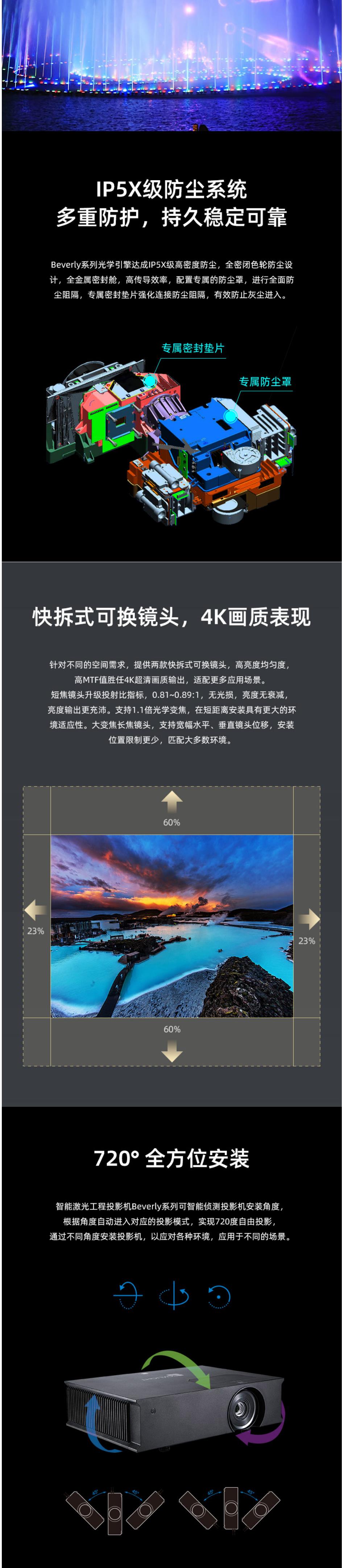 [YIDAHAI BH4K]4K 6000 Ansi lumens Laser+DLP venue outdoor mapping professional large Huge size project beamer proyector projecto