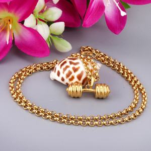 Joyería de Moda para Mujer, Gimnasio, Fitness, Venta al por Mayor, Collares con Colgante de Acero Inoxidable para Hombre, Color Dorado - Product Image 4