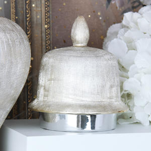 Vaso Decorativo Nordico J310, Ornamento in Ceramica Argentata per Composizioni Floreali, Produzione per Fiera di Canton - Product Image 4