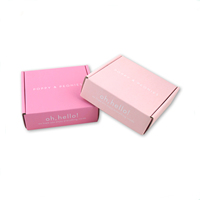 Rosa gedruckte benutzer definierte Logo Beauty Kleidung Mailer Box E-Flöte Wellpappe Versand box für Schuhe Verpackung Aufbewahrung sbox