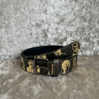 Ceinture Jiahao à motif de personnage manga, noire, nostalgique, pour homme, style punk Y2K, personnalisable