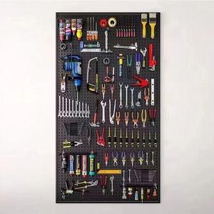 Pegboard with <b>framed</b> round holes, multi-hole tool wall, universal multi-hole pegboard, supermarket shelf, mobile phone - Product Image 4