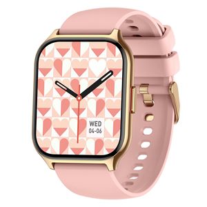Montre connectée à écran carré P95, moniteur <span class=keywords><strong>de</strong></span> fréquence <span class=keywords><strong>cardiaque</strong></span>, moniteur d'oxygène sanguin, appels Bluetooth, tracker <span class=keywords><strong>de</strong></span> fitness, montre connectée étanche pour femmes et hommes - Product Image 5