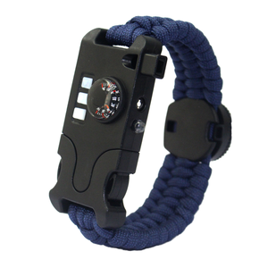 Outdoor survival <b>bracelet</b>, multifunctional nylon woven umbrella <b>rope</b>, three strand pattern compass <b>bracelet</b> - Product Image 1