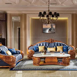 Sutheast ásia ébano esculpido mão sofá, conjunto casa móveis sala de estar sofá de couro de luxo