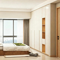 Vente directe usine : Armoire moderne en mélamine sur mesure, design dressing, nouveau système de rangement pour chambre à coucher