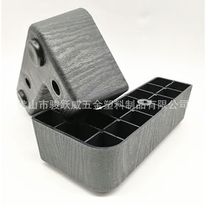 Pata de Plástico para Sofá en Forma de L, 180 mm, Superficie con Aspecto de Madera Negra, Soporte Resistente para Muebles - Product Image 5