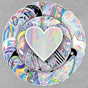 Toptan özel holografik ayı çıkartmaları fabrika sevimli hayvan Sticker - Product Image 3