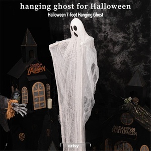 Decoración de Halloween para Puerta, Casa Embrujada, Fantasma Blanco Colgante, Demonio, Uso Interior, Materiales Mixtos, Sensor Eléctrico, Batería - Product Image 4