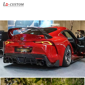 Convient pour la modification et l'amélioration de la <span class=keywords><strong>Toyota</strong></span> GR Supra A90, lèvre arrière, pare-chocs arrière et aileron arrière en fibre de carbone de style TO. - Product Image 3